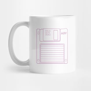 Floppy Disk (Pastel Violet Lines) Analog / Computer Mug